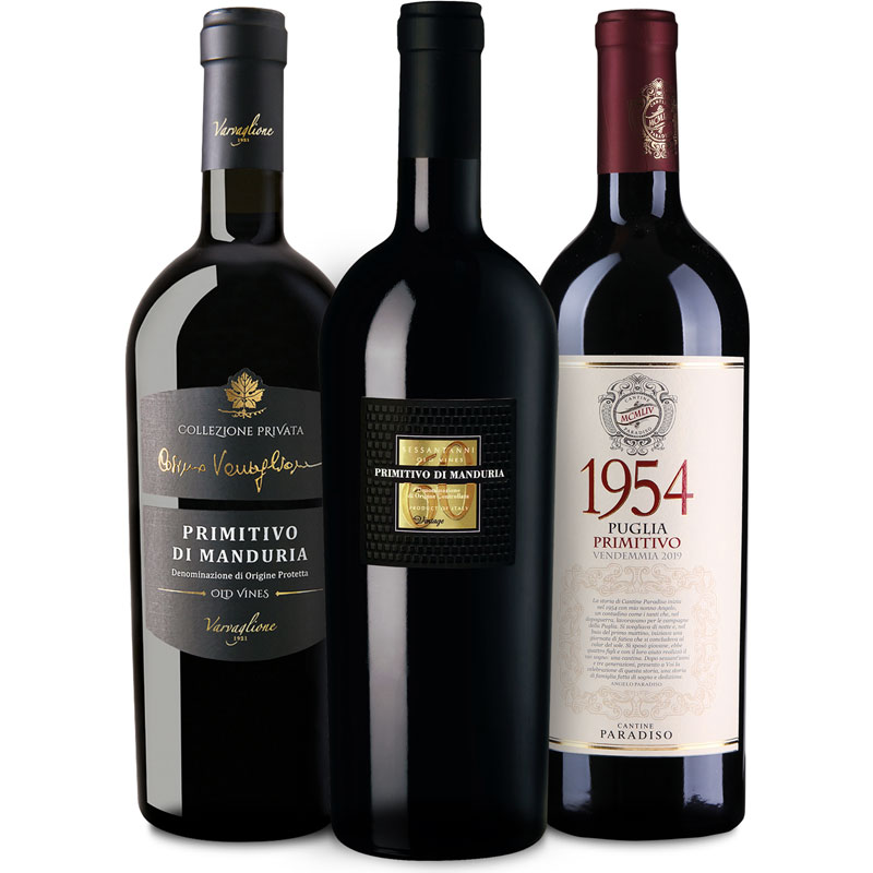 3er Probierpaket Premium Weine aus Apulien